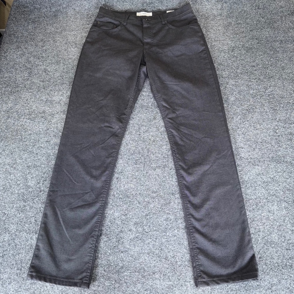 BRAX Cooper Chino Pants Mens 32x34 (32x32) Gray‎ Casual Slim Fit Dress Trousers